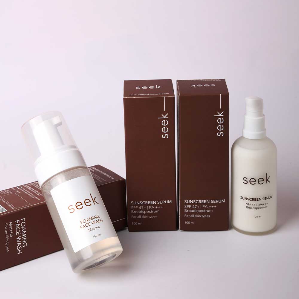 introducing our best seller duo by seek skincare – the unbeatable pair that everyone's talking about, this duo have captured the hearts of our customers, making this combo a fan favourite. try it today and experience healthy, glowing skin. 